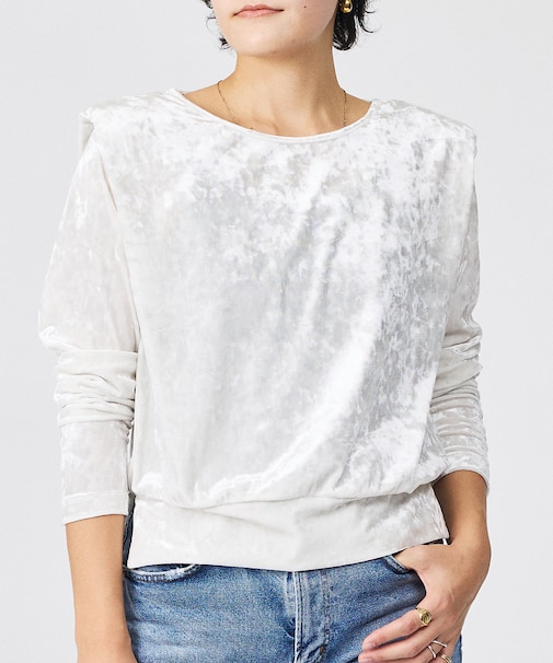 【Keena/キーナ】ロングスリーブ/トップス/ベロア/お出かけ【WEB限定】