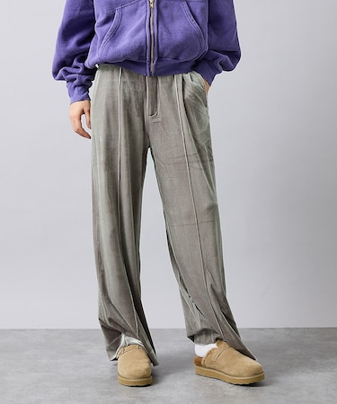 【Keena/キーナ】ベロアセンタープレスパンツ/ベロア/センタープレス/お出か