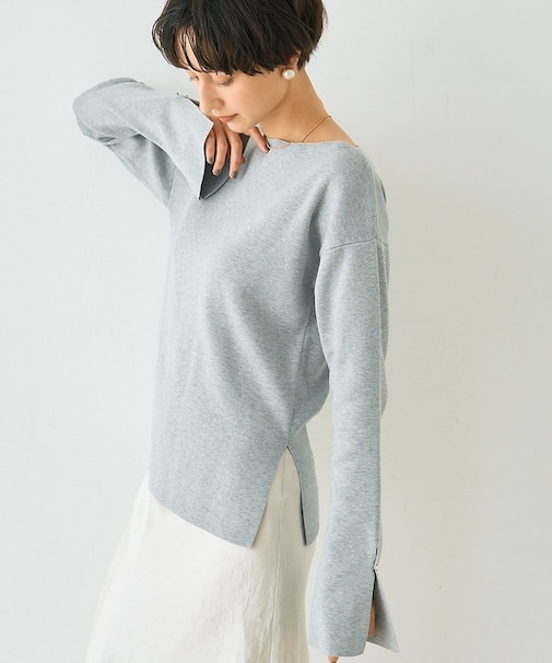 スムーススリットニットプルオーバー