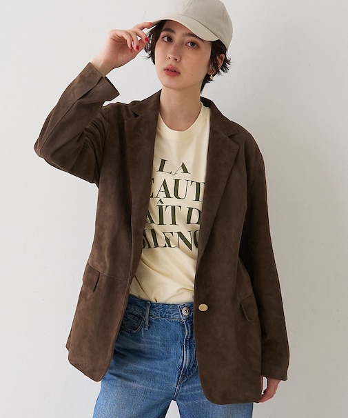 ゴートスエードシングルジャケット