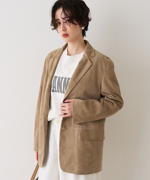 ゴートスエードシングルジャケット