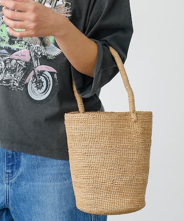 【MADE IN MADA /メイドインマダ】ワンハンドル かごバッグ