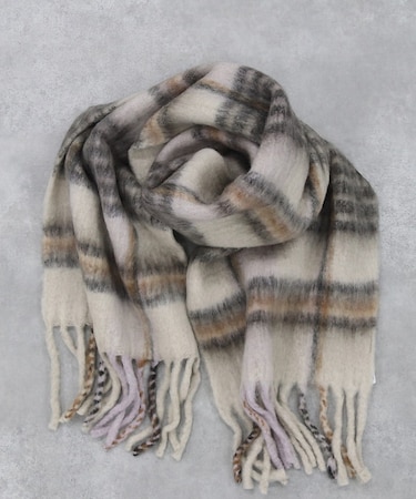 チェックマフラー/40x180/マフラー大判/ロング/お出かけ