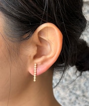 【Caline Paris/カリーヌパリ 】vintage 8連パールピアス/両