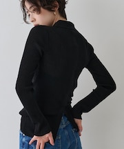 防縮Wシアーポロリブニット