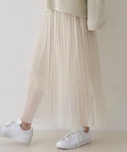【一部店舗限定】ラメシアープリーツスカート