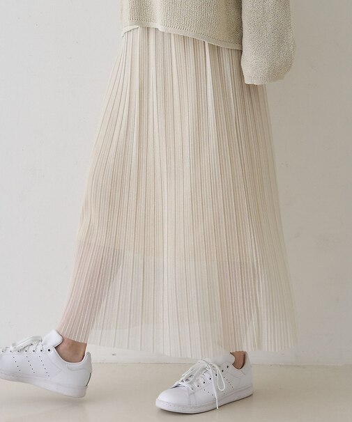 【一部店舗限定】ラメシアープリーツスカート