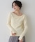 【一部店舗限定】ドレープスリットスリーブリブニット