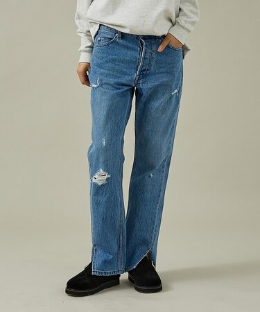 【157×WOADBLUE】Slit Straight / スリット ストレート