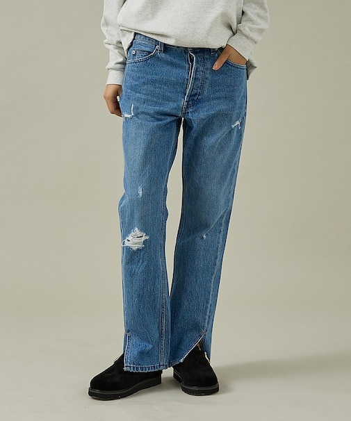 【157×WOADBLUE】Slit Straight / スリット ストレート