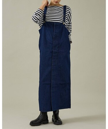 【157×WOADBLUE】オーバーオールスカート/デニム/コットン【WEB限定