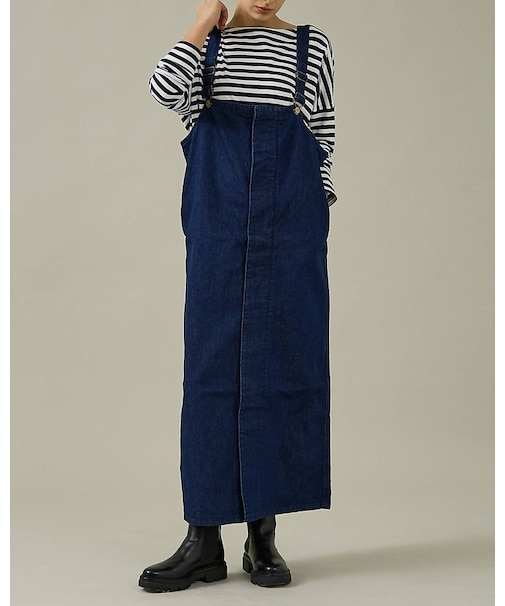 【157×WOADBLUE】オーバーオールスカート/デニム/コットン【WEB限定