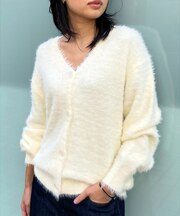 【一部店舗限定】ラメシャギーニットカーディガン