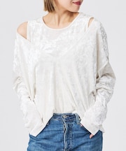 【Keena/キーナ】【2枚セット】レイヤーVトップス/トップス/レイヤード/ベ