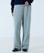 【JEMORGAN/ジェーイーモーガン】ガーゼ裏毛花柄ロングパンツ/JF228-