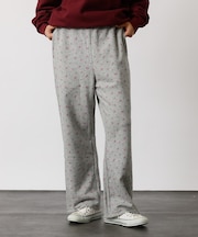 【JEMORGAN/ジェーイーモーガン】ガーゼ裏毛花柄ロングパンツ/JF228-