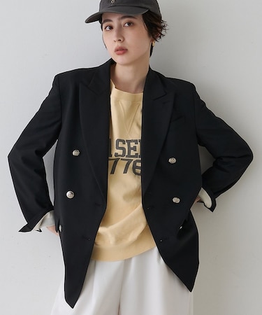 メンズライクダブルジャケット