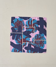 【manipuri/マニプリ】ペイントフラワーシルクスカーフ 65×65 日本製