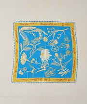 【manipuri/マニプリ】フローラ大判シルクスカーフ 88×88 日本製