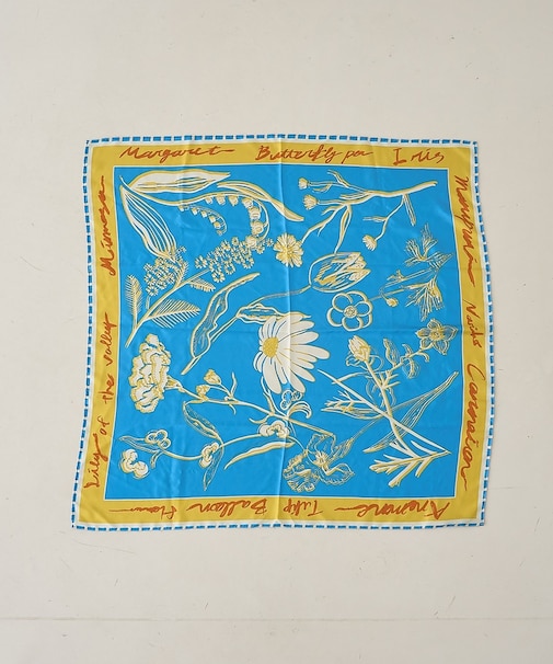 【manipuri/マニプリ】フローラ大判シルクスカーフ 88×88 日本製