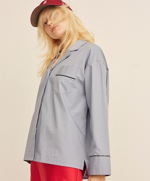 【セットアップ対応】オープンカラーシャツ