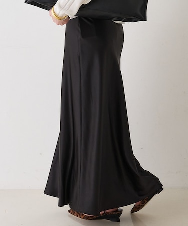 サテンマーメイドイージーロングスカート