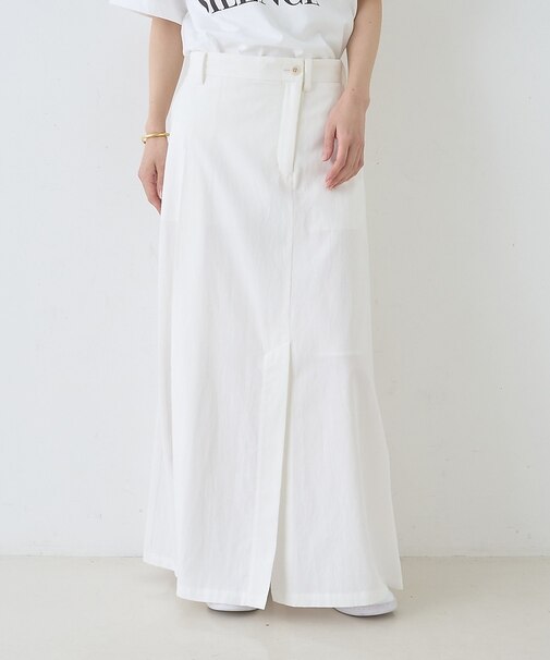 サイドタックフレアロングスカート