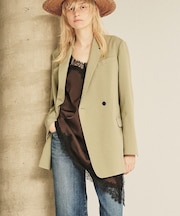 【セットアップ対応】レースサテンアシンメトリーキャミソール