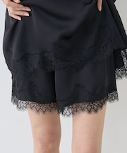 【セットアップ対応】レースサテンショートパンツ