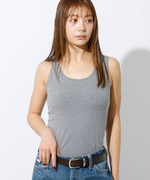 【Hanes / ヘインズ】カップ付きタンクトップ / ベア天竺 / コットン