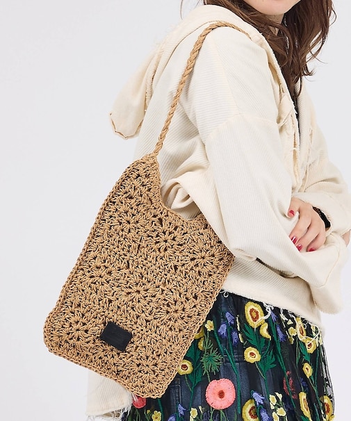 【Swaraj /スワラージ】手編みペーパーラフィアBAG/トートバッグ/ハンド