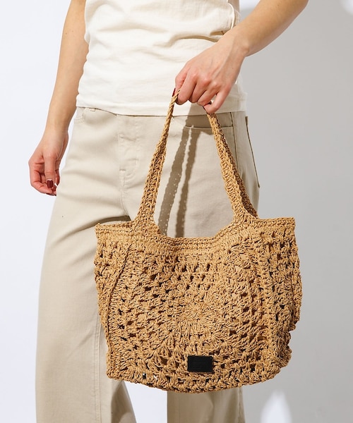 Swaraj /スワラージ】手編みペーパーラフィアトートBAG/トートバッグ