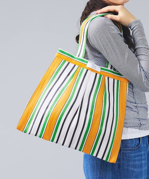 【Swaraj /スワラージ】タックチュールトートバッグ/光沢