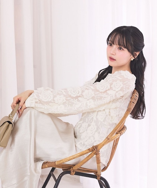【一部店舗限定】【北野百笑さんコラボ】レースブラウス
