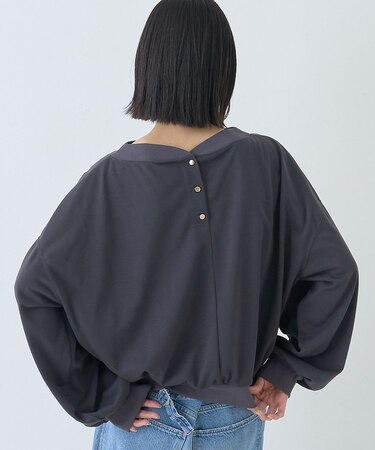 ポリスパンパフスリーブイージーカットプルオーバー/吸水速乾