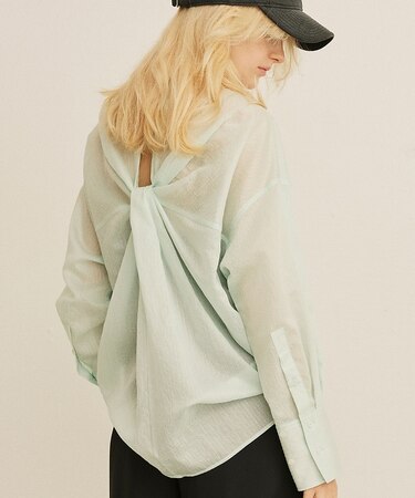 【2026SS新作】【人気追加】バックツイストシャツ