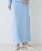 【セットアップ対応】ミラノリブニットスリットラップスカート