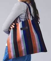 【MOON BIRD/ムーンバード】手織りハンモックトートバッグ/手織り/A4サ