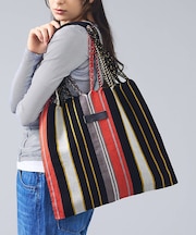 【MOON BIRD/ムーンバード】手織りハンモックトートバッグ/手織り/A4サ