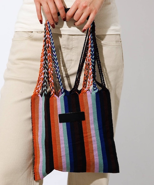 【MOON BIRD/ムーンバード】手織りハンモックトートバッグS/手織り【WE