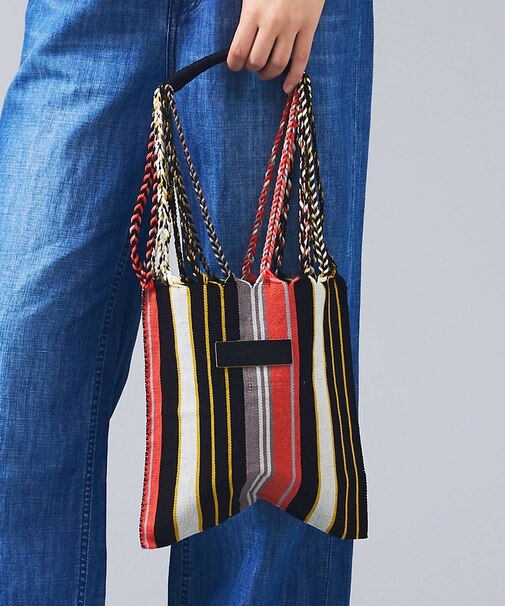 【MOON BIRD/ムーンバード】手織りハンモックトートバッグS/手織り【WE