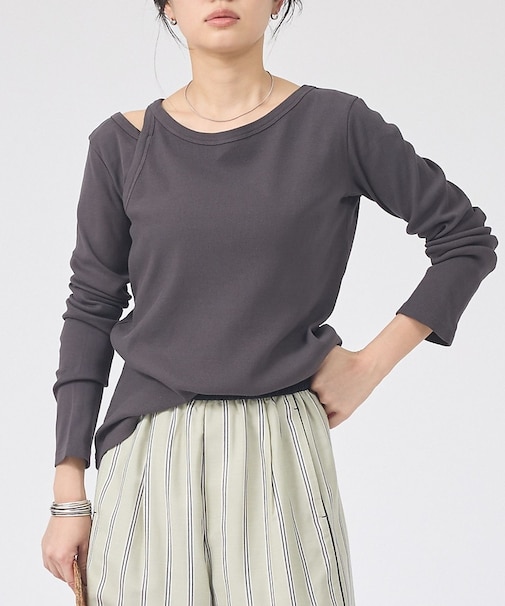 【IRONING/アイロニング】アシンメトリーロングスリーブTシャツ/ロンT/カ