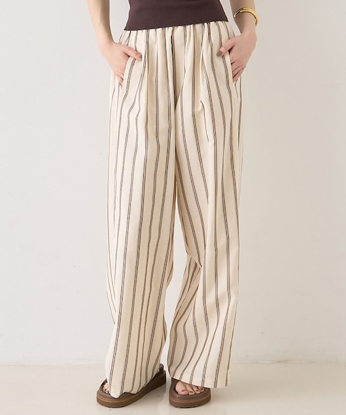ストライプイージーパンツ/ウエストゴム