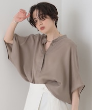 【セットアップ対応】キュプラフィブリルドレープスキッパーブラウス