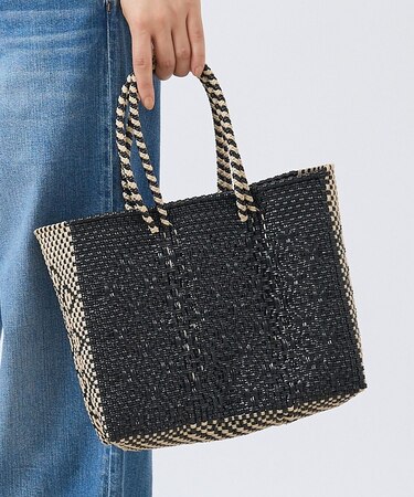 【MOON BIRD/ムーンバード】手編みのメルカドバッグS/かごバッグ/ハンド