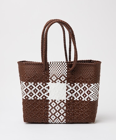 【MOON BIRD/ムーンバード】手編みのメルカドバッグS/かごバッグ/ハンド