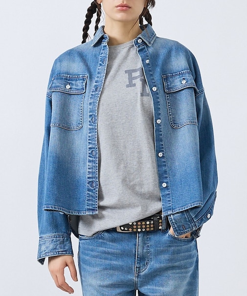 【Healthy denim / ヘルシーデニム】Almond/デニムシャツ/【