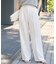 麻混ワンタックワイドストレートパンツ