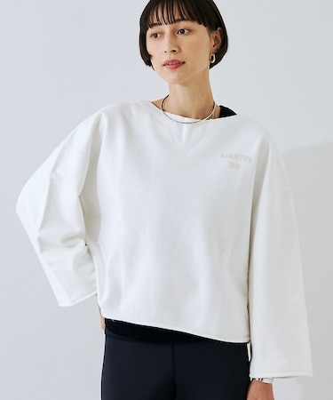 【IRONING/アイロニング】ロゴショート丈スウェット/スエット logo a