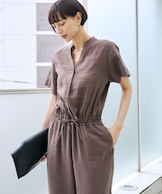 【一部店舗 / WEB限定】Vネックレーヨンコンビネゾン / オールインワン /